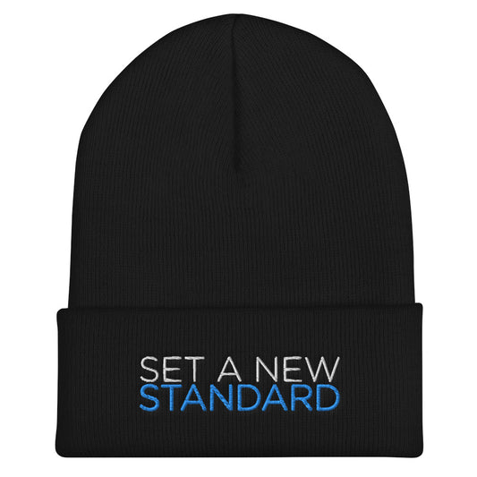 "Set A New Standard" Cuffed Beanie